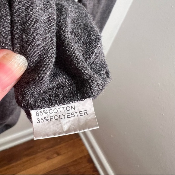 Crewneck Sweatshirt Gray Orange Rainbow Good Vibes M - Picture 12 of 12